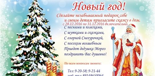 Новогоднее Поздравление На Дому Детей