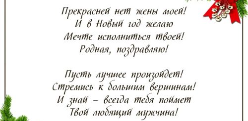Поздравление С Новым Годом Жене В Стихах