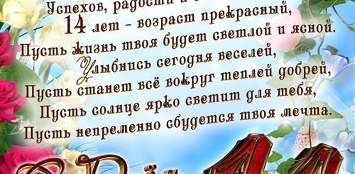 Поздравления С Днем Племянника 14 Лет
