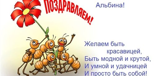Поздравления С Днем Рождения Альбине Прикольные