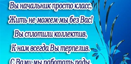 День Рождения Шефу Поздравления В Стихах