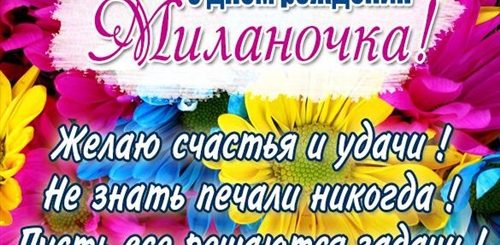 Открытка Поздравление С Днем Рождения Милана