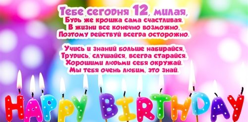 Племяннице 12 Лет Поздравления