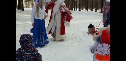 Поздравление Деда Мороза В Лесу Новосибирск