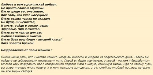 Поздравление Родителей Невесты Песней