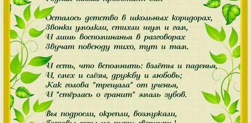 Поздравление Родителям От Директора Школы
