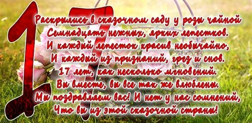 Поздравление С 17 Летием Свадьбы Прикольные