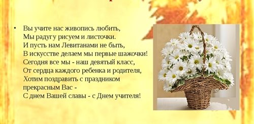 Поздравление С Днем Рождения Учителю Изо