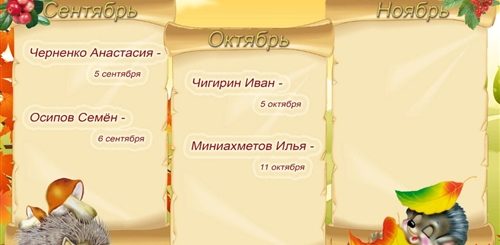 Поздравления Осенним Именинникам Детям