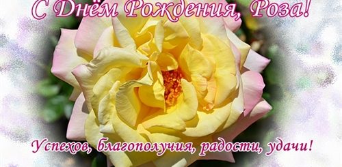 Поздравления По Имени Роза
