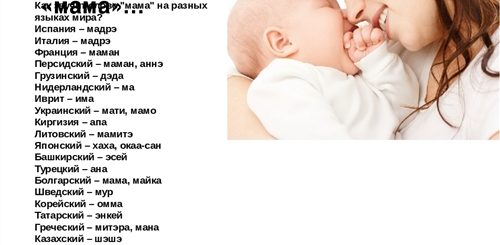 Поздравления С Днем Матери На Разных Языках