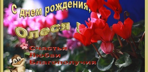 Поздравления С Днем Олесе Мерцающие