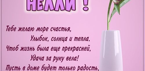 Поздравления С Днем Рождения Женщине Нелли Открытки