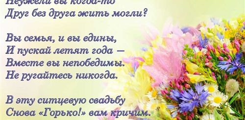 Поздравления С Ситцевой Свадьбой 1 Годовщина Свадьбы