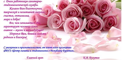 Поздравления Санитарной Службе